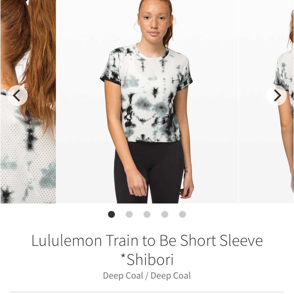 lululemon athletica Train to Be Short Sleeve Shibori Top in Deep Coal